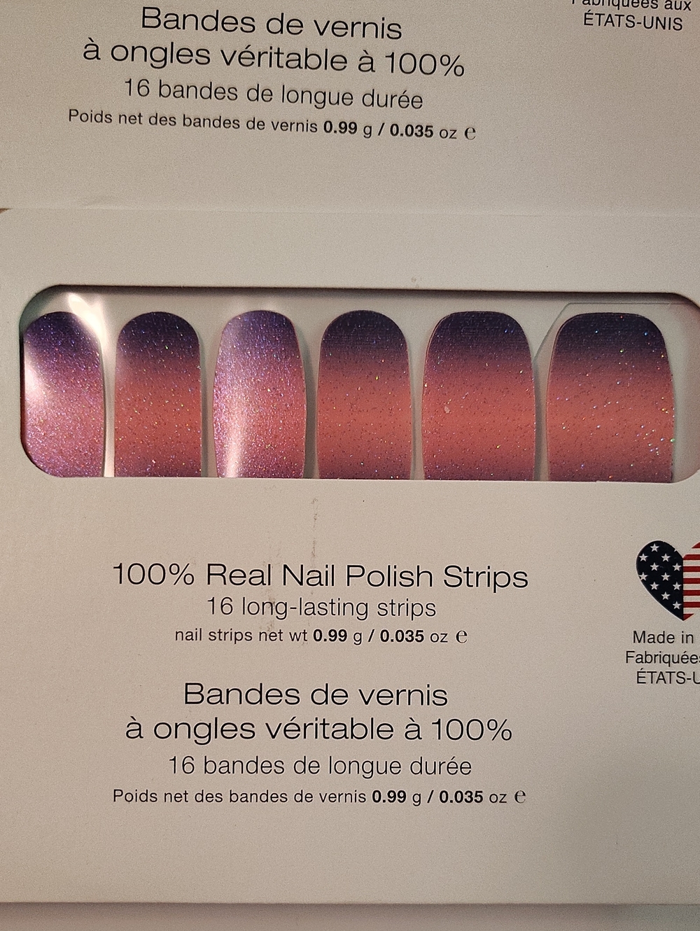 Color Street 2 Pack Glittery Ombre Nail Polish Strips - Picture 3 of 4